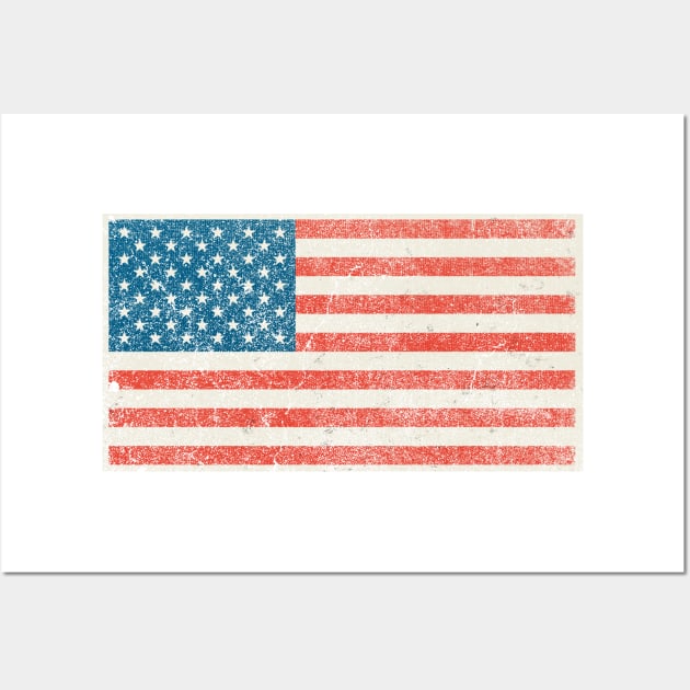 Weathered Flag USA Wall Art by NeuLivery